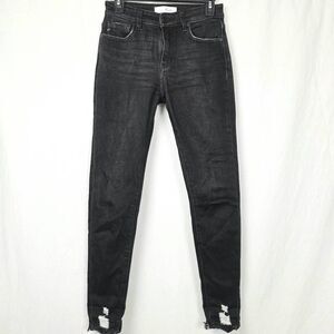 KanCan Black Distressed Hem Skinny Jeans Sz 3/25